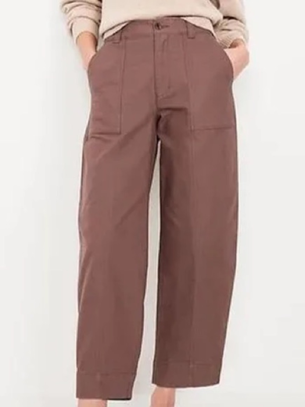 Old Navy Barrel Leg Dusty Rose size 12 Petite